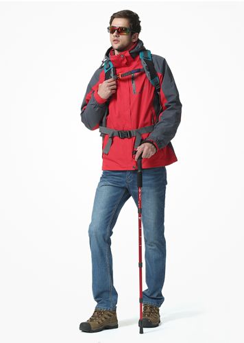 骆驼牌 驴友户外用品装备碳纤维碳素超轻登山杖手杖徒步登山拐杖 蓝色